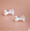 Aretes de Plata Aguja de Plata 925 Niña de Ballet Navidad Dulces Mini Aretes Cepillados para Mujer