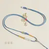 Cordão para Pingente de Jade Hetian Pingente de Ágata e Jade Tecido à Mão Corda de Colar com Pingente Pixiu de Jade Venda por Atacado