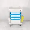 Carrito de entrega de medicamentos de doble cara médico de ABS de fábrica, Carrito de distribución de medicamentos, Carrito de cuidado multifuncional de farmacia de doble cara, Varios modelos