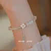Pulsera de Perlas de Durazno Estilo Dulce y Femenino Más Vendida Diseño de Instagram Pulsera para Mejor Amiga de Estudiante Regalo de Cumpleaños