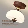 Lámparas de pasillo estilo vintage Yifei, luces retro francesas de color nogal para entradas, vestíbulos y balcones, lámparas de techo