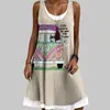 Transfronterizo Vestido Nuevo Textura Gama Alta Impresión Digital 3D Vestido Talla Grande Estilo Vacacional Vestido Talla Grande Mujer
