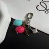 Pingente redondo com contas coloridas, estilo color block, único e criativo, chaveiro e pingente de bolsa na cor macaron - novo estilo