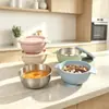 Set de alimentación para bebés y niños pequeños de silicona de grado alimenticio, que incluye un plato a prueba de derrames y vajilla para bebés.