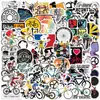 60 Piezas de Pegatinas con Lenguaje Inspirador para Bicicletas, Graffiti Pintado, Pegatinas Decorativas DIY para Teléfonos Móviles, Laptops y Cuadernos