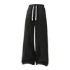 Calça casual de comércio exterior transfronteiriço da Amazon para homens e mulheres, cintura alta com cordão e elástico, estilo esportivo, calça de moletom para o outono