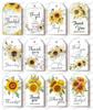 Etiqueta de regalo de papel kraft con diseño de girasol, gracias, gracias, regalo de Amazon, tarjeta decorativa