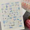 Pegatinas de Mariposa Verde Primavera para Uñas con Relieve Pegatinas de Uñas 3D a Cuadros de Tulipán Fresco Estilo Sl