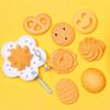 Nueva simulación de galletas, cara sonriente, pastel de patata, resina, comida, juego DIY, horquilla, accesorios para fundas de teléfono móvil