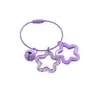 Cor de Doces Dupla Estrela Vazada Cor Sólida Transparente Estrela de Cinco Pontas Sino Chaveiro Anel de Fio de Aço Perler Beads Pingente Decorativo Ornamento