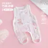 Protetor de Barriga de Bebê, Roupa Meio Costas de Fibra de Bambu para Recém-Nascido, Roupa de Peça Única Anti-Frio Classe A, Estilo Fino de Verão