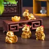 Miniatura de paisagem criativa lingote tartaruga da fortuna estatueta fofa decoração DIY acessórios para pendurar carro desktop pequeno ornamento