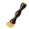 Masajeador de Cuerno Rasurador 2 en 1 Sándalo con Varilla de Acupresión de Punta de Bola para Lifting Facial, Relajación Muscular y Terapia de Meridianos de Hombro y Cuello