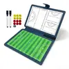 Pizarra táctica de hockey, magnética de doble cara, para entrenar e instruir durante los partidos, plegable y portátil, plan de lección de hockey sobre hielo