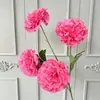 Flores de Peônia de Alta Qualidade para Casamentos, Flores Artificiais para Arranjos de Casamento, Decorações Florais para Exterior e Flores Artificiais para Paisagismo