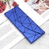 Caixa de óculos de miopia portátil dobrável ins Style Leather Glasses Box Retro Diamond Triangle Sunglasses Box