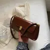 Otoño 2026 Nuevo Bolso de Mujer Elegante y Sencillo Bolso de Hombro Único Chic y Moderno Color Sólido Bolso Cuadrado Pequeño con Textura para el Trabajo y los Viajes