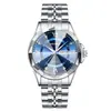 Reloj de Pulsera para Hombre de Moda Transfronteriza de Comercio Exterior, Luminoso, Resistente al Agua, Doble Calendario, Correa de Acero Inoxidable, Reloj de Cuarzo, Reloj de Pulsera para Hombre