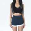 Novas Calças de Yoga de Verão Novas Slim-fit Esportivas Bumbum de Pêssego Hot Pants de Aba Larga Cor Contrastante Shorts Esportivos ao Ar Livre
