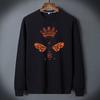 Estación europea industria pesada suéter de pedrería para hombre otoño e invierno marca popular jersey cuello redondo camiseta interior productos europeos talla grande abrigo grueso