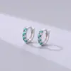 Ventas Directas de Fábrica Pendientes de Ópalo Iridiscente de Plata 925 Diseño Estilo Coreano Pendientes de Ópalo Microincrustados Joyería