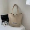 Bolsa de lona de gran capacidad para mujer, nueva bolsa de hombro tipo tote estilo coreano ins 2025, bolsa para clase de estudiante y para ir al trabajo