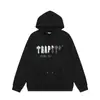 Sudadera con capucha de forro polar para hombre y mujer, sudaderas bordadas de alta calle europeas y americanas de moda Trapstar para dropshipping transfronterizo