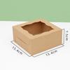 Caixa de Embalagem para Biscoitos, Donuts, Bolos e Sobremesas de Papelão Branco com Janela 6*6*3 polegadas - Importação