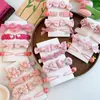 8 piezas Nuevo lazo de tela rosa dulce de rosa pinza para el pelo de niños par de pinzas de corazón rosa para niña accesorios para el pelo
