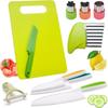 Juego de Cuchillos de Fruta de Plástico para Niños de 36 Piezas de Amazon, Juego de Educación Infantil con Cuchillo de Madera y Tabla de Cortar, Cuchillo para Fruta y Pan