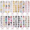 Arte de uñas nueva joyería para uñas ins cadena pequeña 12 cajas oro y plata DIY cadena decorativa para uñas al por mayor