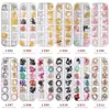 Accesorios Transfronterizos para Uñas Nuevas Cadena Pequeña Estilo Ins 12 Estilos en Caja Oro y Plata Pegatinas Decorativas para Uñas DIY Cadena Metálica