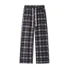 S-6XL Moda de Primavera y Otoño Nueva Tendencia Pantalones Casuales para Hombre, Estampado de Cuadros, Pantalones Rectos Versátiles con Estilo para Estudiantes y Adolescentes