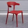 Silla de Cuerno de Plástico Hogar Simple Respaldo Adulto Engrosada Silla de Comedor Ocio Negociación Silla de Restaurante Venta al por Mayor Nórdica