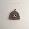Chapéu de Bebê Coreano Ins Outono e Inverno Quente Tricotado Chapéu de Chupeta para Bebê Menino e Menina Meses Pequenos Chapéu de Lã à Prova de Vento
