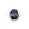 Fivela de Flor de Strass de Vidro Oval de Camada Dupla 10x14mm Gancho Anti-Gancho Broca Garra Decoração Acessórios de Vestuário Acessório DIY