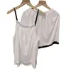 Conjunto Delgado de Pijama para Mujer, Estilo Celebridad de Internet, Verano 2024 Color Sólido Camisola y Shorts Puro Deseo Ropa de Casa, Sexy Conjunto de Dos Piezas