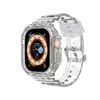 Para Apple Watch7 relógio iwatch8 Glacier cor TPU Apple nova pulseira de silicone transparente de uma peça
