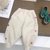 Pantalones para Niñas Otoño e Invierno 2025 Nuevo Estilo Invierno para Niños Ropa Exterior de Terciopelo de Una Pieza para Bebé Niña Pantalones de Algodón Gruesos con Forro Polar