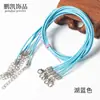Corda de Cera Coreana Personalizada de 2mm Corda para Colar Corda para Pingente Corda de Couro Preto Corda para Pingente Acessórios de Joias Corda Atacado