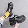 Zapatos Mary Jane con Tira y Suela Gruesa para Mujer Bethan Piel Genuina Caña Baja Zapatos Martin Estilo Británico Moda Estudiante Plataforma