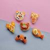Donut de pan de resina de dibujos animados, accesorios de resina para manualidades, casa de juegos en miniatura para niños, llavero de juguete, accesorios
