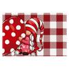 Mantel Individual de San Valentín Enanos Amor Lino a Cuadros Estampado Mantel de Mesa Hogar Cocina Mesa de Comedor Tapete Aislante de Calor