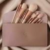 Set de 12 Brochas de Maquillaje Erlu Júpiter 12: Polvo Suelto, Rubor, Contorno, Pincel para Sombra de Nariz, Herramientas de Belleza Sin Costuras, Fijación de Maquillaje, Sombra de Ojos, Corrector