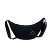 Bolsa Casual de Lona Acolchoada, Nova Bolsa Dumpling Moderna de Grande Capacidade, Bolsa Fashion Texturizada, Bolsa Simples de Ombro Transversal para Mulheres