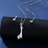 Conjunto de collar y pendientes de joyería transfronterizos de Europa y Estados Unidos al por mayor, pendientes de estrellas, colgante de acero inoxidable, cadena de metal