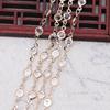 Yiwu hilo dorado conservador del color cobre dorado chapado DIY cadena de borde de pedrería blanca adorno antiguo para la cabeza accesorios para el cabello B2519