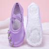 Zapatos de Baile para Niños de Actuación Profesional Escénica Satín Azul Suela Suave Niñas Práctica Ballet Zapatos Garra de Gato Rosa 8003