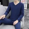 Nuevo traje de ropa interior térmica de invierno de forro polar de doble cara, antimarcas, catiónico, para hombres y jóvenes, ropa y pantalones de otoño.