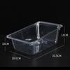Caixa de Picles Acrílica para PC Plástico Transparente Retangular Prato Frio Quadrado com Tampa Bacia para Prato Quente Picante Caixa Conservadora